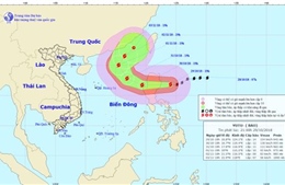 Tối 30/10, bão Yutu có thể gây nguy hiểm trên biển Đông
