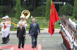 Lễ đón Chủ tịch Cuba Miguel Díaz-Canel thăm hữu nghị chính thức Việt Nam