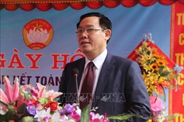 Phó Thủ tướng Vương Đình Huệ dự ngày hội Đại đoàn kết ở xã Hiến Sơn-Nghệ An