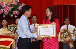 Thí sinh Trịnh Thị Thùy Vân đoạt giải nhất Hội thi Giảng viên lý luận chính trị giỏi toàn quốc