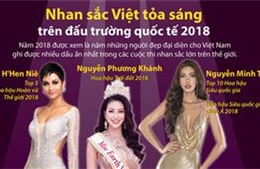 Nhan sắc Việt tỏa sáng trên đấu trường quốc tế 2018