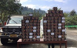 Bắt giữ vụ vận chuyển gần 100 bánh pháo lậu từ Lào về Nghệ An tiêu thụ