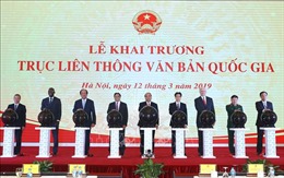 Thủ tướng Nguyễn Xuân Phúc dự Lễ khai trương Trục liên thông văn bản quốc gia