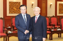 Tổng Bí thư, Chủ tịch nước Nguyễn Phú Trọng tiếp Chủ tịch Đảng Dân chủ Đồng hành Hàn Quốc