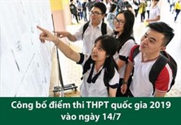 Công bố điểm thi THPT quốc gia 2019 vào ngày 14/7