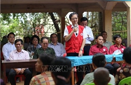 Hội Chữ thập đỏ Kampong Chhnang đánh giá cao món quà nhân đạo của Việt Nam