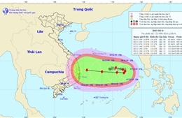 Áp thấp nhiệt đới giữa Biển Đông đã mạnh lên thành bão số 6