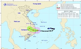 Bão số 6 suy yếu sau khi vào vùng biển gần bờ các tỉnh từ Bình Định đến Khánh Hoà