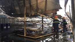 Cháy nổ lớn tại công ty sản xuất gỗ Wanek
