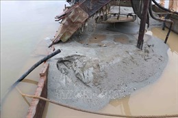 Liên tiếp phát hiện khai thác cát trái phép trên sông Thái Bình