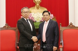 Trưởng ban Ban Tổ chức Trung ương Phạm Minh Chính tiếp Đại sứ Nhật Bản tại Việt Nam