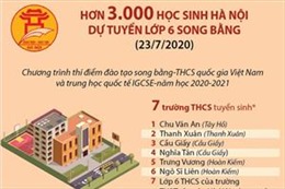 Trên 3.000 học sinh Hà Nội dự tuyển lớp 6 song bằng ngày 23/7/2020