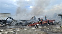 Cháy lớn tại Công ty JAANH Vina ở Bắc Ninh