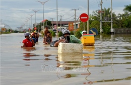 Khu vực biên giới của Campuchia với Thái Lan bị ngập lụt nặng nề
