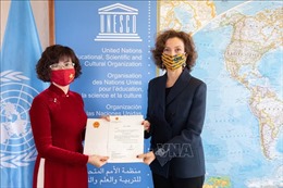 Đại sứ Việt Nam tại Pháp trình Thư ủy nhiệm lên Tổng giám đốc UNESCO