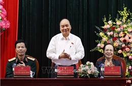 Thủ tướng Nguyễn Xuân Phúc tiếp xúc cử tri tại huyện An Lão, Hải Phòng