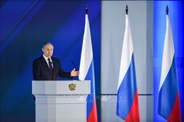 Tổng thống Nga Vladimir Putin bắt đầu trình bày Thông điệp liên bang 2023