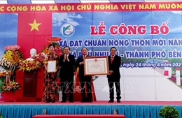 Phú Nhuận trở thành xã nông thôn mới nâng cao đầu tiên của Bến Tre