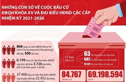 Những con số về cuộc bầu cử ĐBQH khóa XV và đại biểu HĐND các cấp nhiệm kỳ 2021-2026