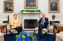 Tổng thống Mỹ tiếp Thủ tướng Đức Merkel tại Nhà Trắng