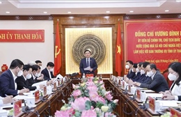 Chủ tịch Quốc hội làm việc với Ban Thường vụ Tỉnh uỷ Thanh Hoá