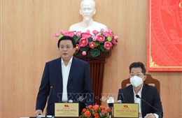 Đồng chí Nguyễn Xuân Thắng làm việc với Thành ủy Đà Nẵng