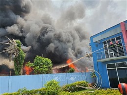 Điều tra nguyên nhân vụ cháy lớn tại Cụm công nghiệp Nhơn Bình
