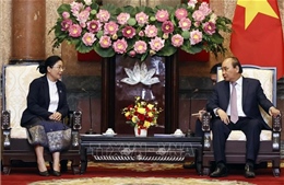 Chủ tịch nước tiếp Chánh án Tòa án nhân dân tối cao Lào  