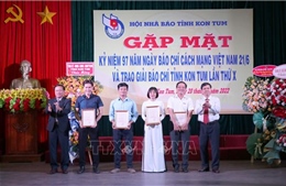 TTXVN giành giải A Giải Báo chí tỉnh Kon Tum năm 2021