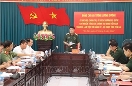 Đại tướng Lương Cường thăm, làm việc tại Bộ Chỉ huy quân sự tỉnh Yên Bái
