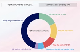 Kim ngạch thương mại song phương Việt Nam - Campuchia tăng mạnh