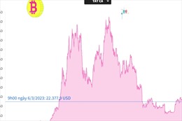 Giá Bitcoin giao dịch quanh mức 22.400 USD