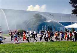 Trên 1.000 người tham gia diễn tập ứng phó thảm họa cháy lớn tại khu công nghiệp