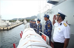 Tàu 016 - Quang Trung lên đường tham gia Diễn tập &#39;Hòa bình hữu nghị 2023&#39;