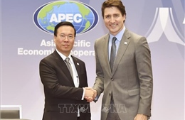 Chủ tịch nước Võ Văn Thưởng gặp Thủ tướng Canada Justin Trudeau