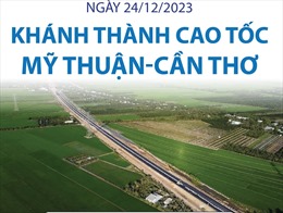 Ngày 24/12/2023: Khánh thành dự án cao tốc Mỹ Thuận - Cần Thơ