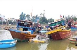 Quảng Bình: Tàu cá bị chìm, các ngư dân được ứng cứu vào bờ an toàn
