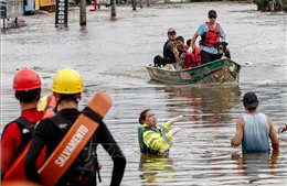Mưa lớn tái diễn ở miền Nam Brazil gây ngập lụt những khu vực cao hơn