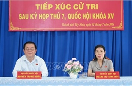 Trưởng ban Tuyên giáo Trung ương Nguyễn Trọng Nghĩa tiếp xúc cử tri tại Tây Ninh