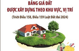 Từ 1/8/2024: Bảng giá đất được xây dựng theo khu vực, vị trí