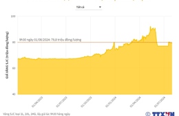 Vàng SJC sáng 1/8/2024 có giá 79,8 triệu đồng/lượng