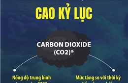 Khí nhà kính trong bầu khí quyển năm 2023 cao kỷ lục