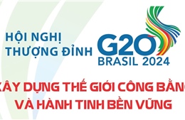 Hội nghị thượng đỉnh G20: Xây dựng thế giới công bằng và hành tinh bền vững