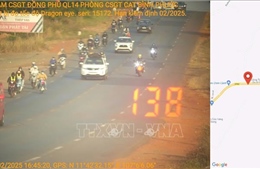 Bình Phước: Xử lý 3 lái xe che biển số, chạy xe lên tới 140km/h