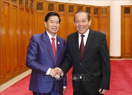 Phó Thủ tướng Trương Hòa Bình tiếp Bí thư, Đô trưởng Thủ đô Vientiane, Lào