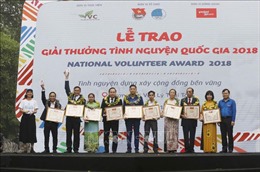 Trao giải thưởng Tình nguyện Quốc gia năm 2018