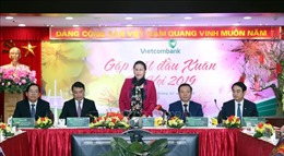Chủ tịch Quốc hội Nguyễn Thị Kim Ngân thăm, chúc Tết tại Vietcombank