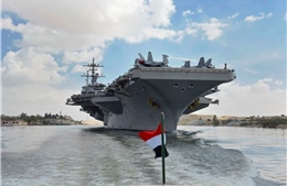 Tàu sân bay Mỹ đi qua kênh đào Suez giữa lúc căng thẳng với Iran