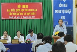Phó Thủ tướng Trương Hòa Bình tiếp xúc cử tri tại Long An