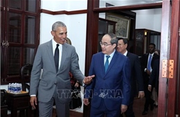 Bí thư Thành ủy TP Hồ Chí Minh tiếp cựu Tổng thống Hoa kỳ Barack Obama